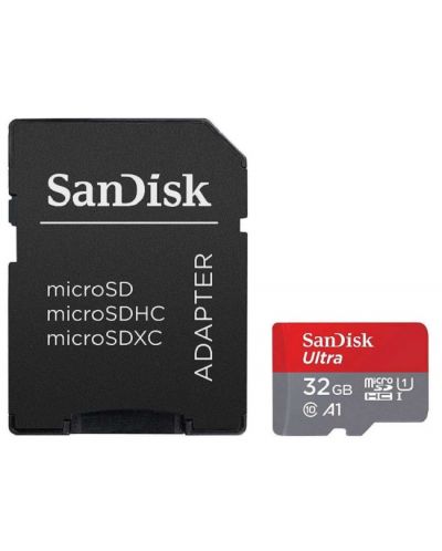 Card de memorie SanDisk - 32GB, Ultra Micro SDHC, Adapter, negru/gri - 1