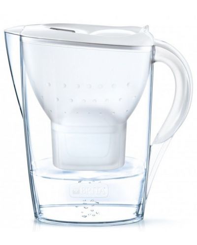 Cană de filtrare apă BRITA - Marella Cool Memo, 2,4 l, albă - 2