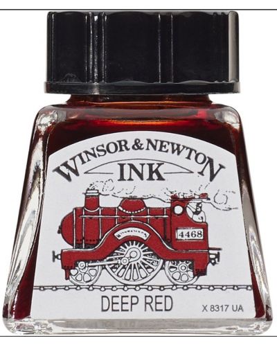 Cerneală de caligrafie Winsor & Newton - Roșu închis, 14 ml - 1