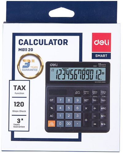 Calculator Deli Smart - EM01120, 12 dgt, negru - 4