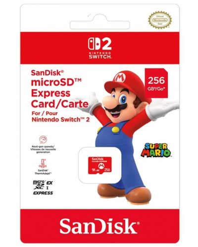 Nintendo Switch + Super Mario RPG+sdカード Card de memorie SanDisk - Super Mario, 256GB, microSDXC Express