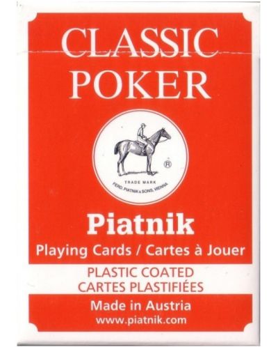 Carti pentru joc  Piatnik - Classic Poker, rosii - 1