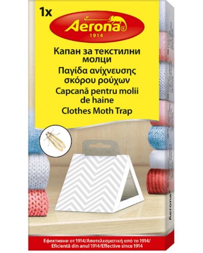 Capcană pentru molii textile Aerona - Cu feromon, 1 bucată - 1
