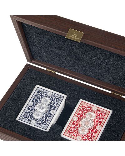 Carti de joc Manopoulos - In cutie din lemn, nuc inchis - 3