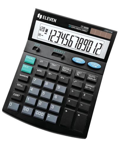 Calculator Eleven - CT-666N, de birou, 12 cifre, negru - 1