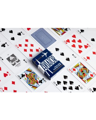 Cărți de joc Aviator - Poker Standard index albastru/roșu pe spate - 4