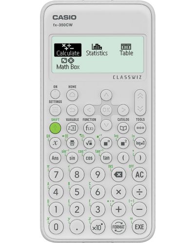 Calculator Casio - FX-350 CW, științific, afișaj 10+2 cifre, gri deschis - 1