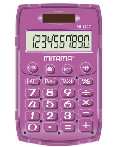 Calculator Mitama Trendy - 10 cifre, buzunar, mov - 1