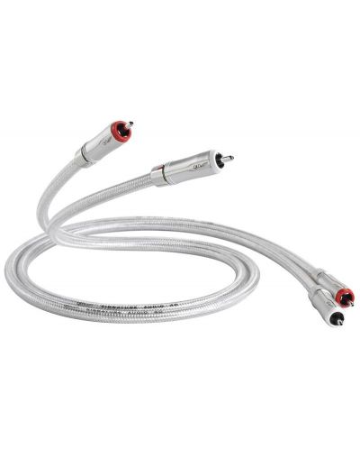 Cablu pentru boxe QED - Signature Audio 40, 4x RCA, 1 m, argintiu - 1