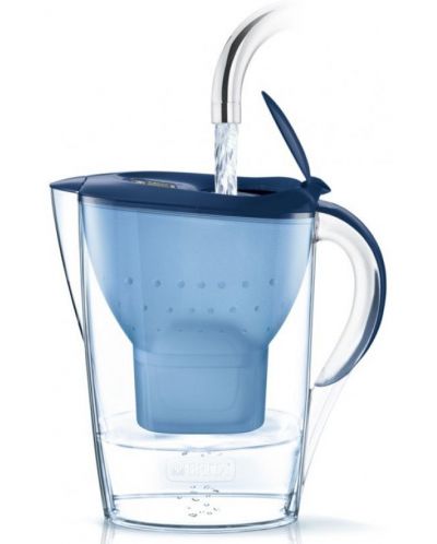 Cană de filtrare apă BRITA - Marella Cool Memo, 2,4 l, albastră - 3