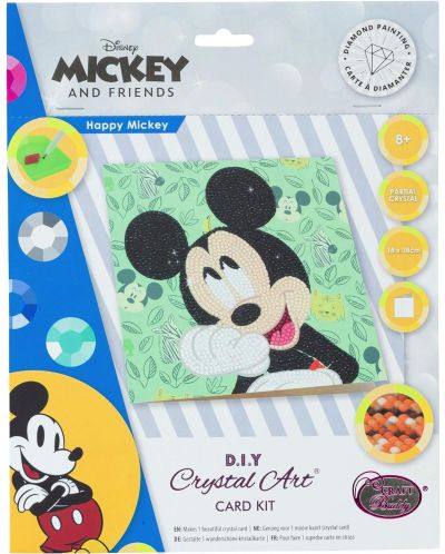 Card de tapițerie cu diamante Craft Buddy - Mickey Mouse - 1