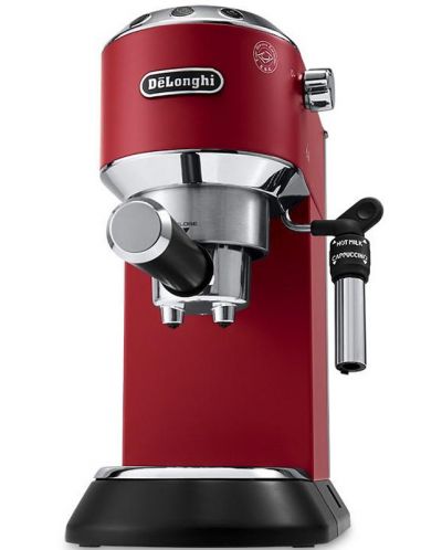 Maşină de cafea DeLonghi - EC685.R DEDICA, 15bar, 1.1l, neagră/roşie - 1