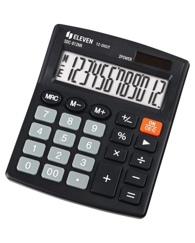 Calculator Eleven - SDC-812NR, desktop, 12 cifre, negru - 1