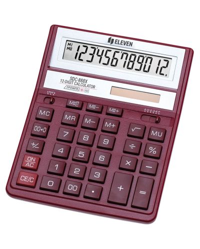 Calculator Eleven - SDC-888XRD, 12 cifre, roșu - 1