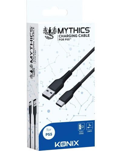 Konix - Mythics Play & Charge Cable 3 m (PS5) - 1