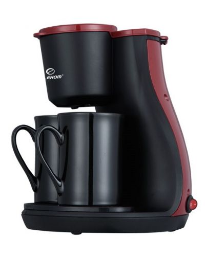 Aparat de cafea cu cești Elekom - EK-6621R, 450W, 0.240l, negru/roșu - 1