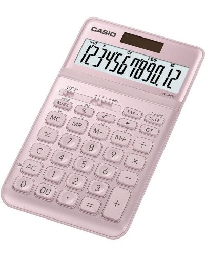 Calculator de birou Casio - JW-200SC, Afisaj cu 12 cifre, roz metalic - 1