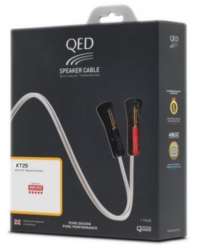 Cablu pentru boxe  QED - XT25, 3m, 2 buc, alb - 4