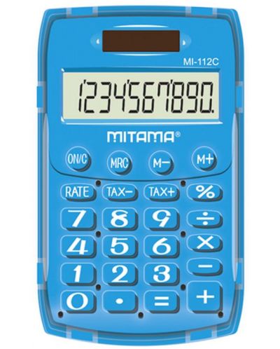 Calculator Mitama Trendy - 10 cifre, buzunar, albastru - 1