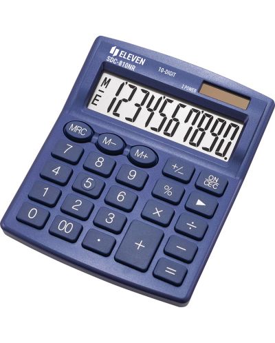 Calculator Eleven - SDC-810NRNVE, 10 cifre, albastru - 1