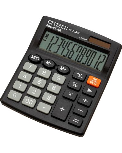 Calculator Citizen - SDC-812NR, de birou, 12 cifre, negru - 1