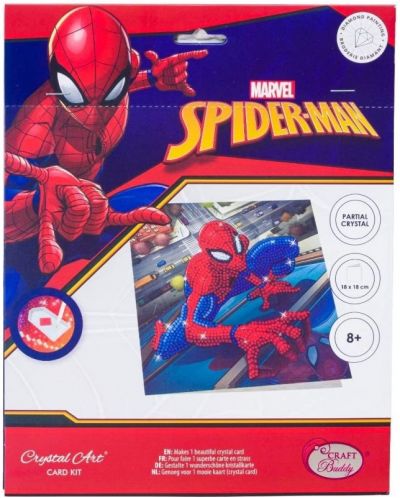 Card de tapițerie cu diamante Craft Buddy - Spiderman - 1