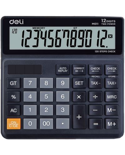 Calculator Deli Smart - EM01120, 12 dgt, negru - 1