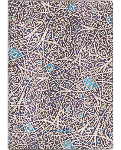 Calendar-carnețel Paperblanks Granada Turquoise - Midi, 13 x 18 cm, 80 de coli, 2024 - 2