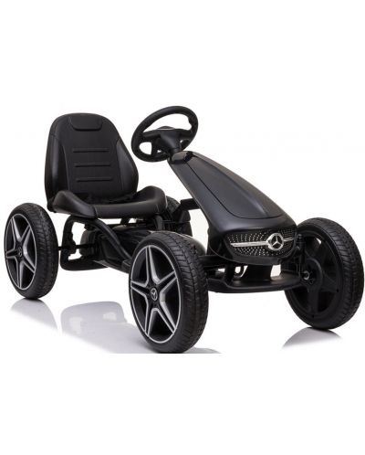 Kart cu pedale Moni - Mercedes-Benz Go Kart EVA, neagra - 1