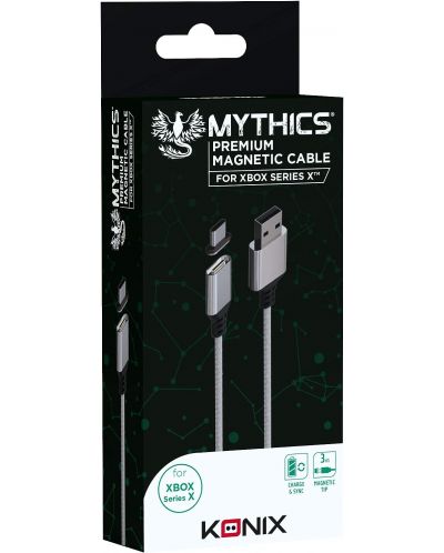 Konix - Mythics Premium Magnetic Cable 3 m, alb (Xbox Seria X/S) - 1