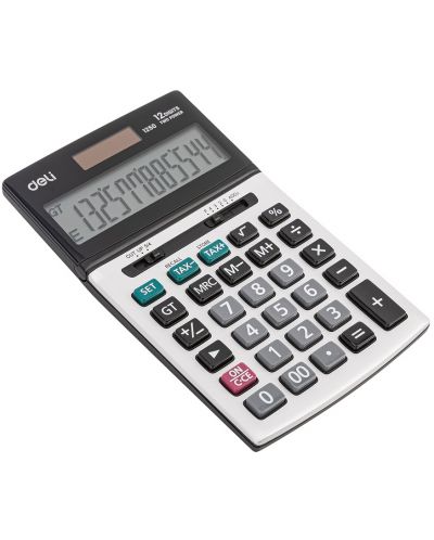 Calculator Deli Core - E1250, 12 dgt, panou metalic - 2
