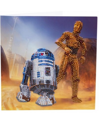 Card de tapițerie cu diamante Craft Buddy - R2-D2 C-3PO - 2