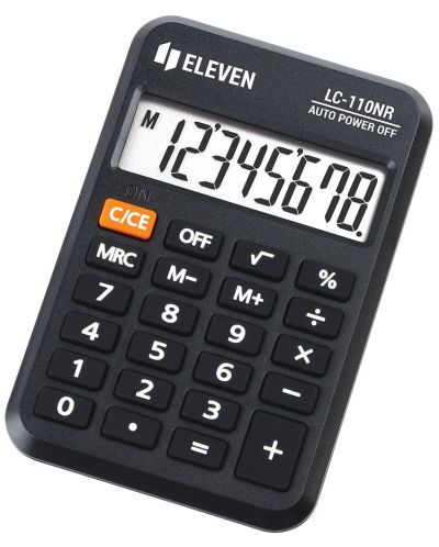 Calculator Eleven - LC-110NR, de buzunar, 8 cifre, negru - 1
