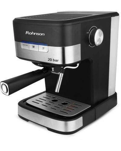 Maşină de cafea Rohnson - R-989, 20 bar, 1.5l, neagră/argintie - 1