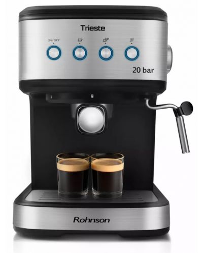 Mașină de cafea Rohnson - R-98020 Trieste, 20 bar, 1.5 l, argintiu/negru - 1