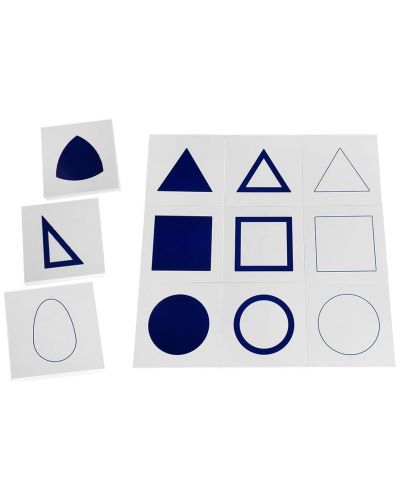 Acool Toy Cards - Cu forme geometrice pentru cabinetul de geometrie Montessori	 - 2