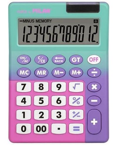 Calculator Milan Sunset - 12 cifre, asortiment - 4