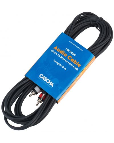 Cablu Cascha - HH 2099, 2х RCA/3.5mm, 6m, negru - 3