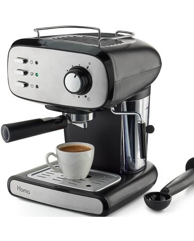 Maşină de cafea Homa - HCM-7520, 20 bar, 1.5 l, neagră/argintie - 1
