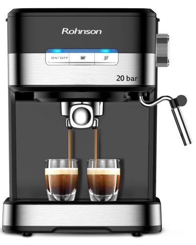 Maşină de cafea Rohnson - R-990, 20 bar, 1.5 l, neagră/gri - 1