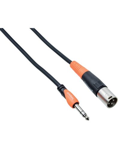 Cablu Bespeco - SLSM450, TRS/XLR, 4.5m, negru/portocaliu - 1