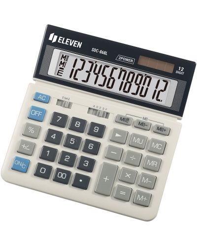 Calculator Eleven - SDC-868L, desktop, 12 cifre, alb - 1
