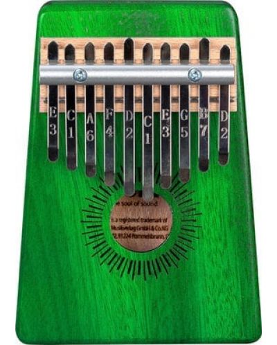 Kalimba, instrument muzical Sela - 10 Mahogany, verde - 1