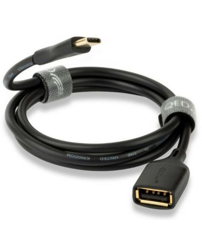 Cablu QED - Connect QE8194, USB-A/USB-C, 0.75m, negru - 1