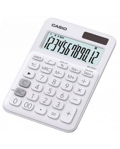 Calculator Casio MS-20UC de masa, 12 dgt, alb - 1