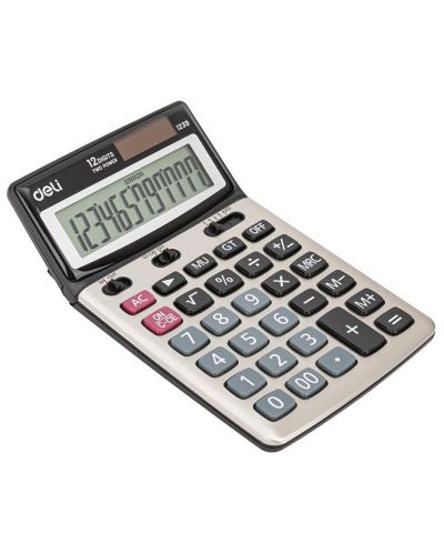 Calculator Deli - E1239, 12 dgt, panou metalic - 3