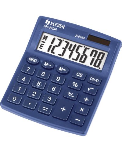 Calculator Eleven - SDC-805NRNVE, 8 cifre, albastru - 1