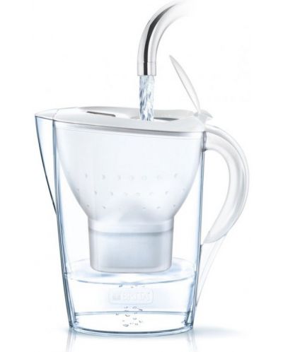 Cană de filtrare apă BRITA - Marella Cool Memo, 2,4 l, albă - 3