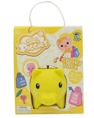 Pușculiță  Boti Pocket Money Piggies - Galben, cu accesorii - 1