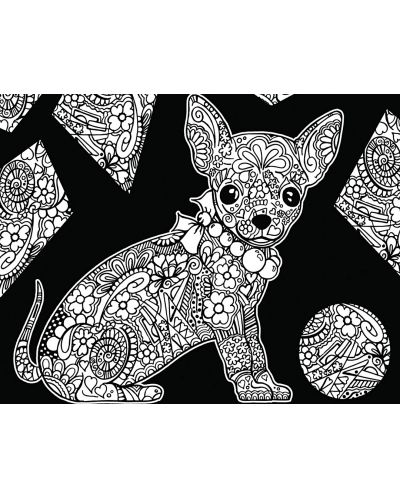 Tablou de colorat ColorVelvet - Chihuahua, 29,7 x 21 cm - 2